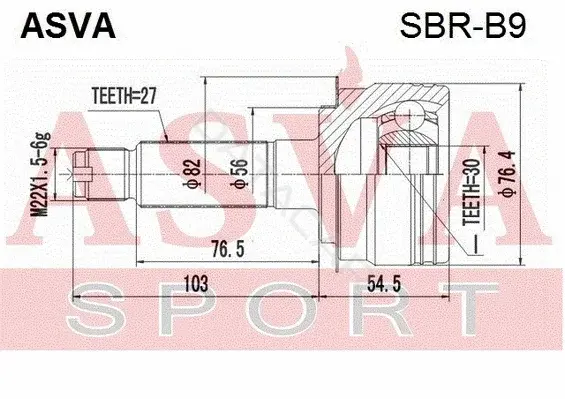 Шрус ASVA SBR-B9