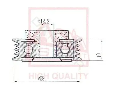 Натяжной ролик ГРМ ASVA SZBP-009