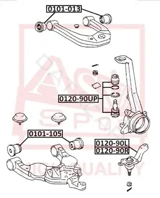 Сайлентблок рычага ASVA 0101-013