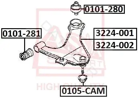 Сайлентблок рычага ASVA 0101-280