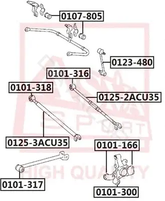 Сайлентблок рычага ASVA 0101-300