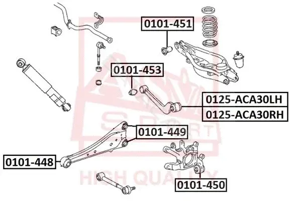 Сайлентблок рычага ASVA 0101-450