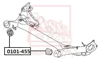Сайлентблок рычага ASVA 0101-455