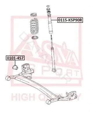 Сайлентблок рычага ASVA 0101-457
