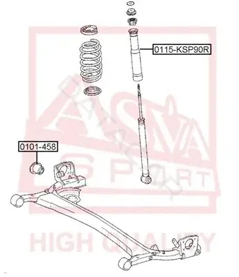 Сайлентблок рычага ASVA 0101-458