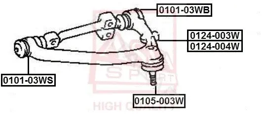 Рычаги ASVA 0124-004W