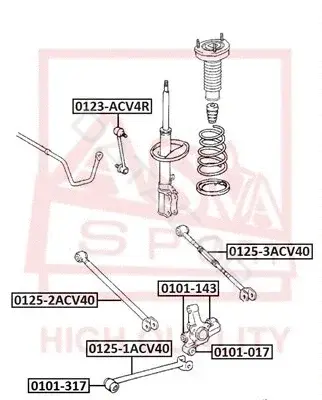 Рычаги ASVA 0125-1ACV40