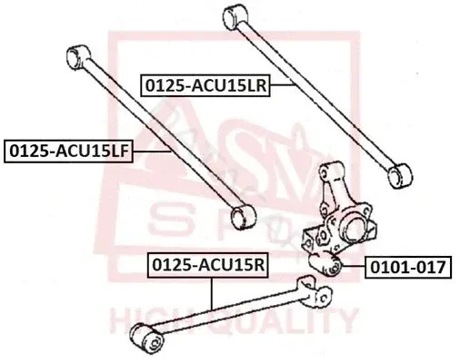 Рычаги ASVA 0125-ACU15LF