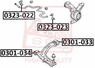Сайлентблок рычага ASVA 0301-033