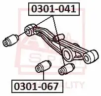 Сайлентблок рычага ASVA 0301-041