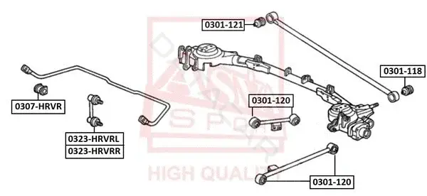 Сайлентблок рычага ASVA 0301-120
