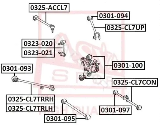 Рычаги ASVA 0325-ACCL7