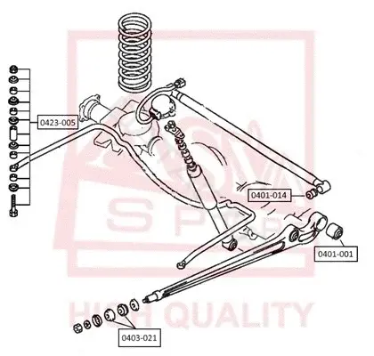 Сайлентблок рычага ASVA 0401-014
