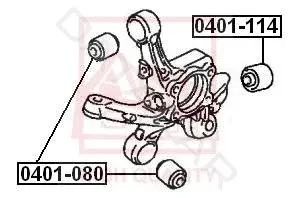 Сайлентблок рычага ASVA 0401-114