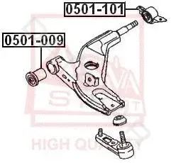 Сайлентблок рычага ASVA 0501-101