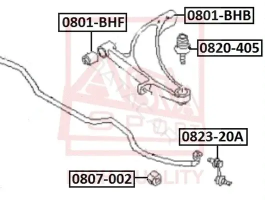 Стойки стабилизатора ASVA 0823-20A
