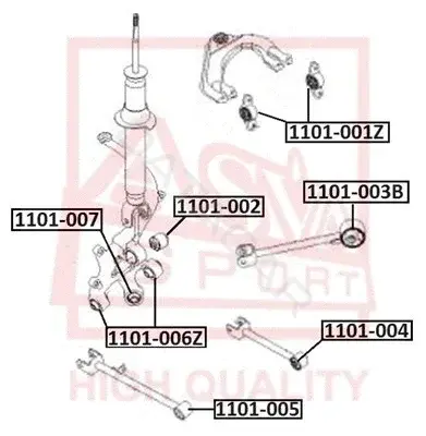 Сайлентблок рычага ASVA 1101-007