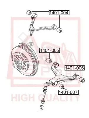 Сайлентблок рычага ASVA 1401-005