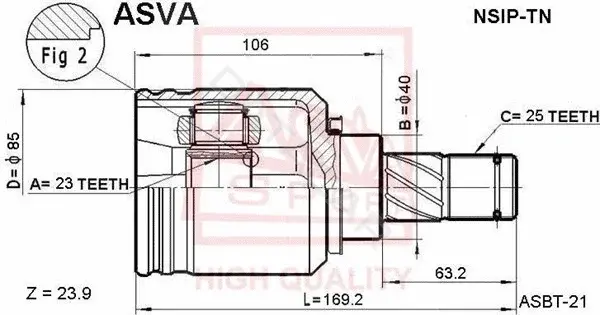 Шрус ASVA NSIP-TN