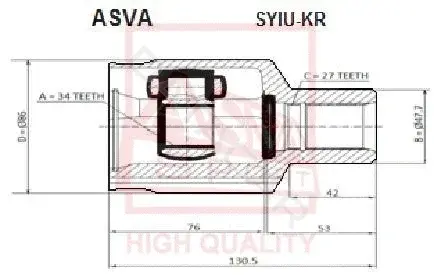 Шрус ASVA SYIU-KR
