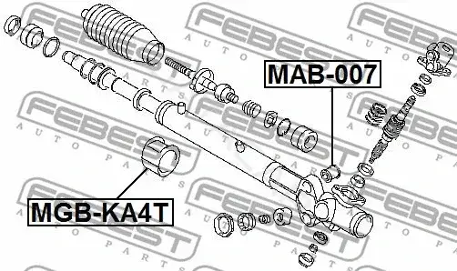 Сайлентблок рулевой рейки FEBEST MGB-KA4T