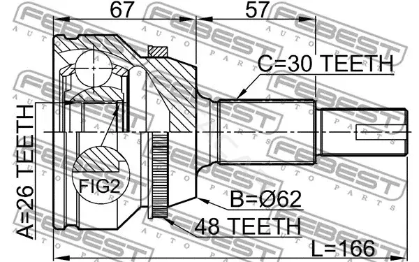 Шрус FEBEST 0110-GSV40A48