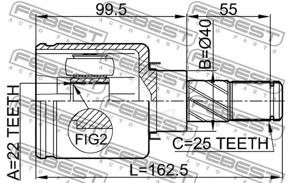 Шрус FEBEST 0211-B10ATRH