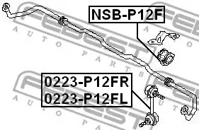 Стойки стабилизатора FEBEST 0223-P12FR