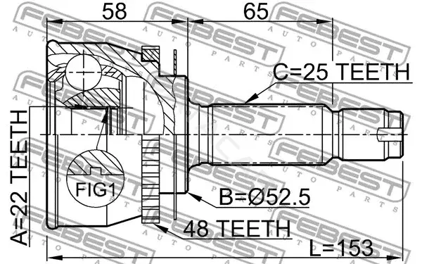 Шрус FEBEST 1210-012A48