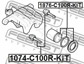 Ремкомплект суппорта FEBEST 1876-C100R-KIT