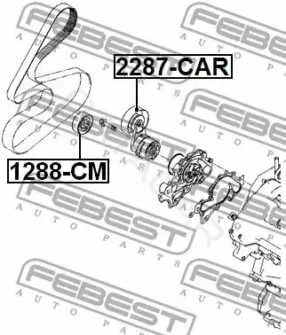 Натяжитель ремня генератора FEBEST 2287-CAR