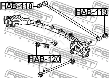 Сайлентблок рычага FEBEST HAB-118