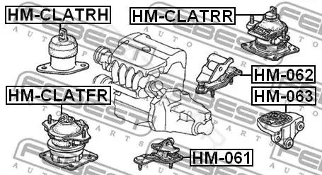 Подушка КПП FEBEST HM-063