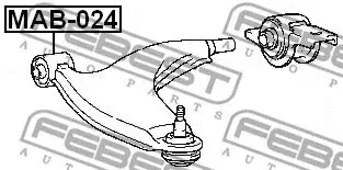 Сайлентблок рычага FEBEST MAB-024