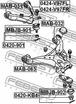 Шаровая опора FEBEST MBJB-901