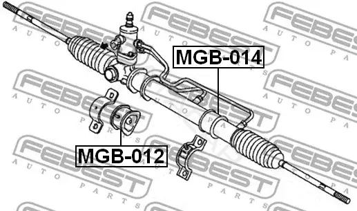 Сайлентблок рулевой рейки FEBEST MGB-014