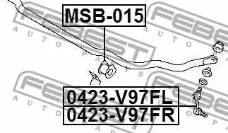 Втулки стабилизатора FEBEST MSB-015