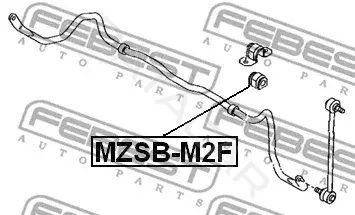 Втулки стабилизатора FEBEST MZSB-M2F