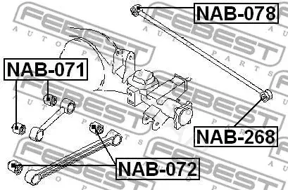 Сайлентблок рычага FEBEST NAB-071
