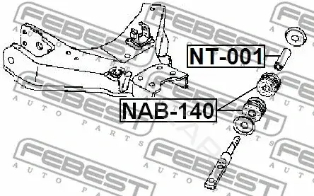 Сайлентблок рычага FEBEST NAB-140