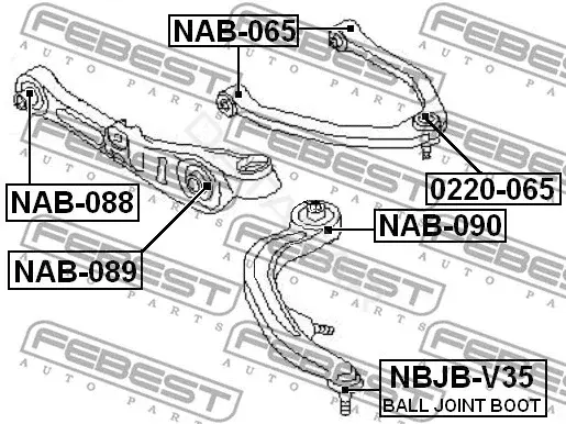 Шаровая опора FEBEST NBJB-V35