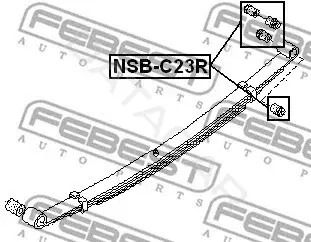 Втулка рессоры FEBEST NSB-C23R