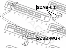 Сайлентблок рычага FEBEST SZAB-033