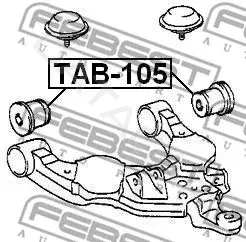 Сайлентблок рычага FEBEST TAB-105