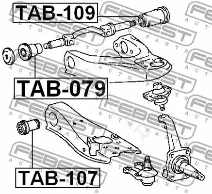 Сайлентблок рычага FEBEST TAB-107