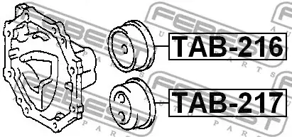 Сайлентблок редуктора FEBEST TAB-216