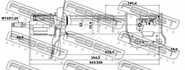 Амортизаторы FEBEST 12660596FL