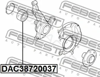 Подшипник ступицы FEBEST DAC38720037