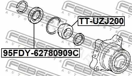 Подшипник ступицы FEBEST TT-UZJ200