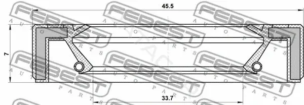 Сальник полуоси FEBEST 95GAY-35450707C